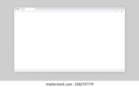 White web browser window - Blank website window in unbranded internet browser, vector illustration