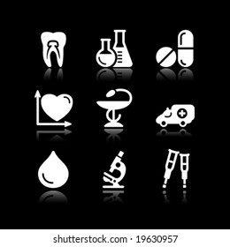 White web icons, set 12