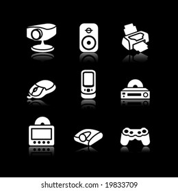 White web icons, set 21