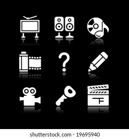 White web icons, set 28