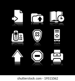 White web icons, set 4