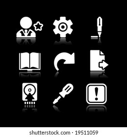 White web icons, set 6