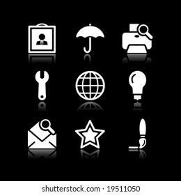 White web icons, set 9