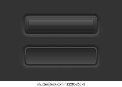 White web interface buttons. Rectangle 3d icons. Vector illustration