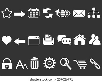 white web internet icons set