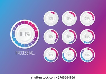 white web pre loader with colored element vector