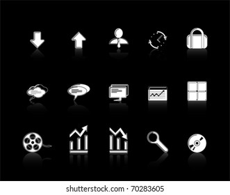 white Web Site & Internet icon set