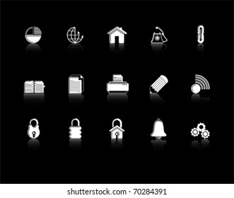 white Web Site & Internet icon set