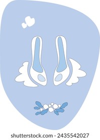 White wedding shoes, flowers, hearts, white wings
