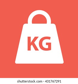 White weight kilogram dumbbell icon vector