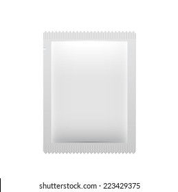 White wet wipes package vector illustration