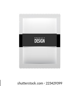 White wet wipes package vector illustration