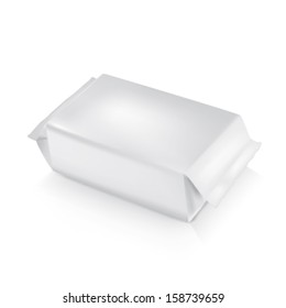 White wet wipes vector ready for your design