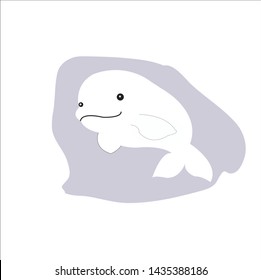 White whale swimming under water