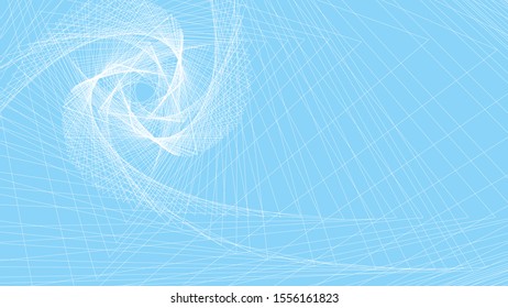 White whirlwind on a blue background, twisting lines. - Shutterstock ID 1556161823