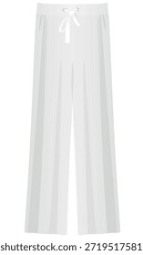 Pantalón ancho blanco. Ilustración vectorial