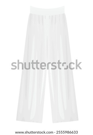 White wide pants. vector illustration