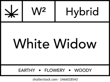 White Widow Cannabis Modern Vector Label Design