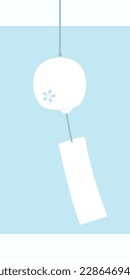 White Wind Chime, Japanese Wind Chime Vector