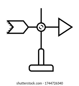 White wind compass direction icon