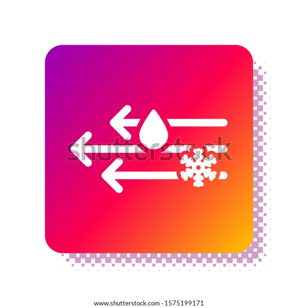 White Wind Rain Snow Icon Isolated Stock Vector (Royalty Free ...