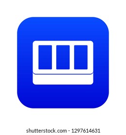 White window frame icon digital blue for any design isolated on white vector illustration