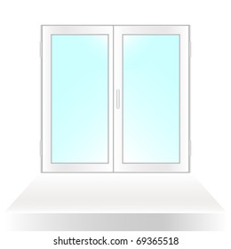 White window on a white background. The window is closed.