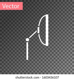 White Windscreen wiper icon isolated on transparent background.  Vector Illustration