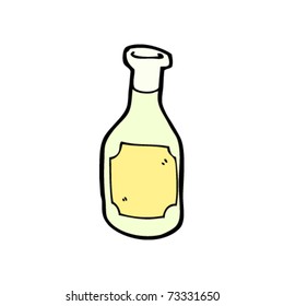 white wine bottle cartoon