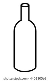 white wine bottle front view over isolated background,vector illustration