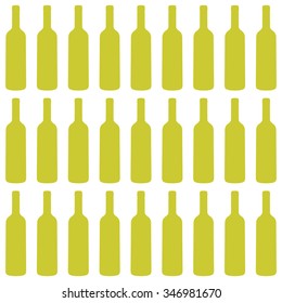 White wine bottles seamless pattern, vector