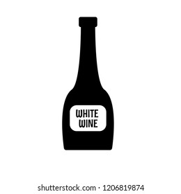 white wine icon. bottle of  white wine