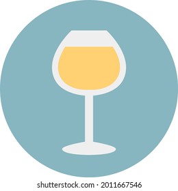 White wine, illustration, vector on a white background.