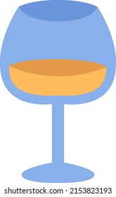 Vino blanco, ilustración, vector sobre fondo blanco.