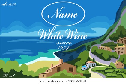 white wine label