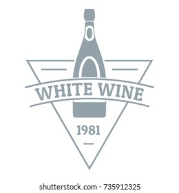 White wine logo. Simple illustration of white wine vector logo for web