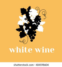 white wine poster vector illustration