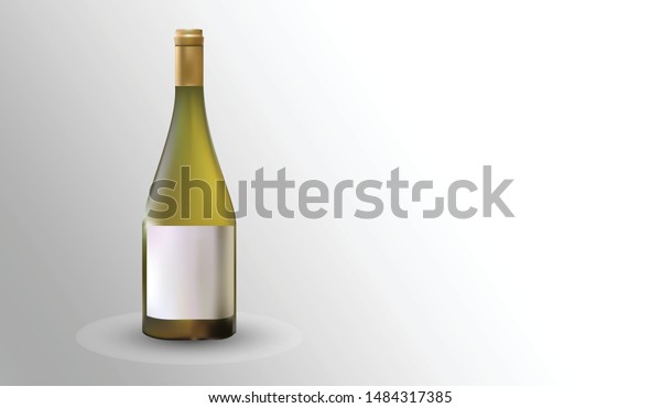 Download White Wine Vintage Bottle Mockup Isolated Stock Vector Royalty Free 1484317385