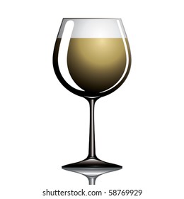 A white wineglass.
