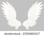 White wing angel god symbol icon