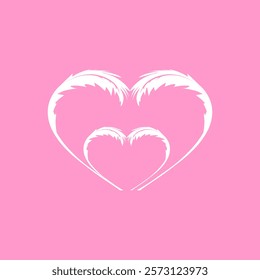 The white wings heart of love