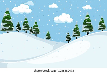 A white winter background illustration