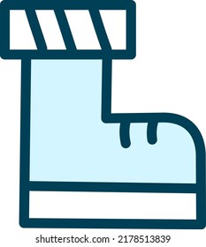 Bota blanca de invierno, ilustración, vector sobre un fondo blanco.