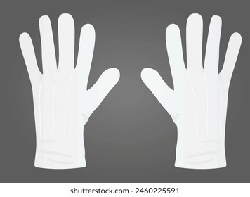 White winter gloves. vector illustration