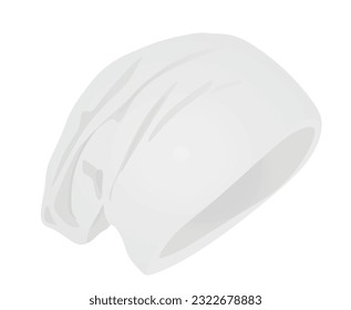 Sombrero blanco de invierno. ilustración vectorial