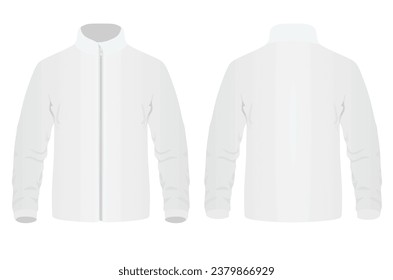 White winter jacket. vector illustration