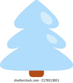 White winter tree, illustration, vector on a white background.