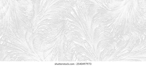 White winter vector background with frozen glass pattern and ice for cover design, cards, flyer, poster, banner. Hand drawn Christmas illustration. Merry Christmas! Happy New Year! Snow.