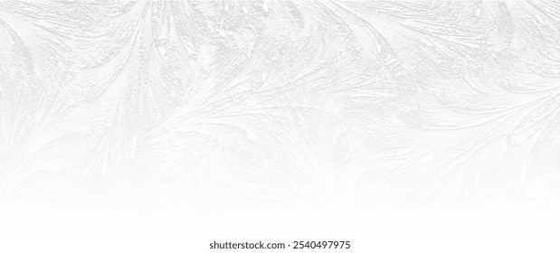 White winter vector background with frozen glass pattern and ice for cover design, cards, flyer, poster, banner. Hand drawn Christmas illustration. Merry Christmas! Happy New Year! Snow.