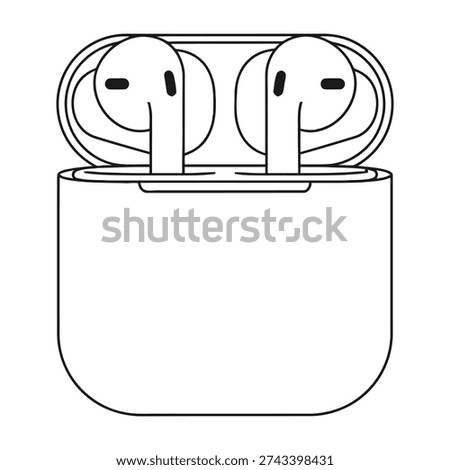 White wireless earbuds neatly placed in a compact charging case with smooth curves and minimalist design